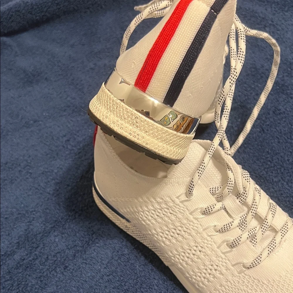 J/SLIDES White Sneakers with Red and Blue Stripes - Picture 6 of 6